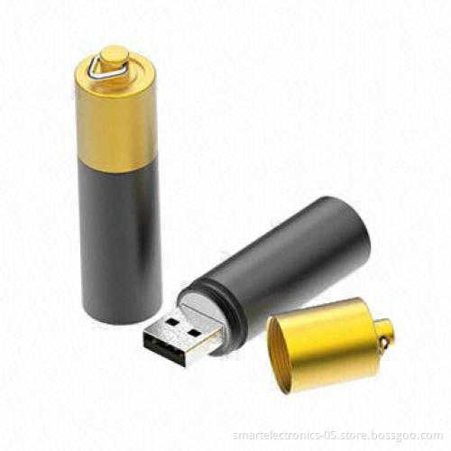 Battery-shaped USB flash drives, 64MB-128GB capacity
